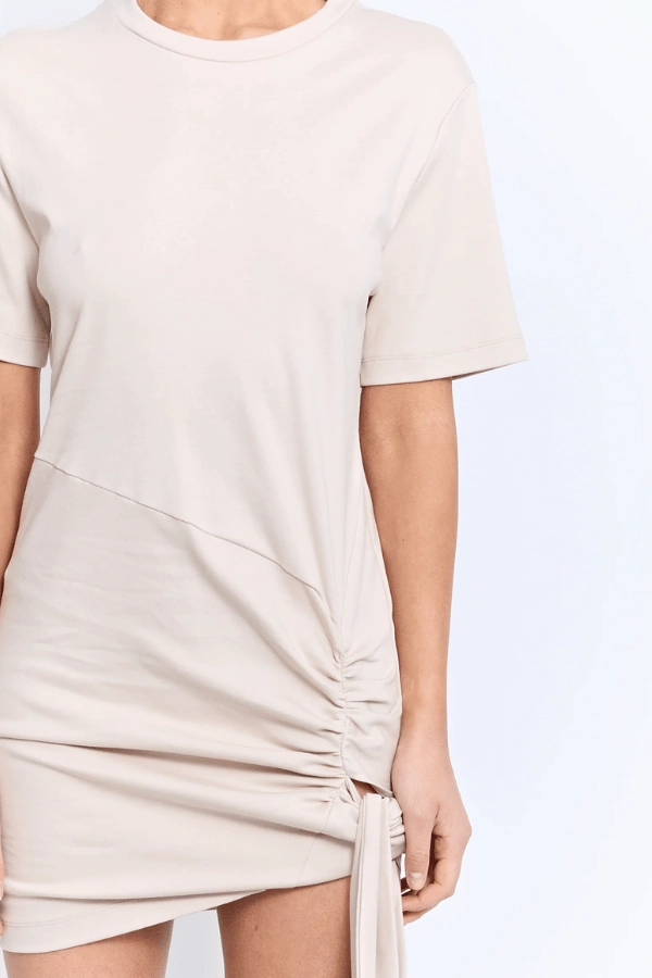 Travel-friendly Bassette Mini Dress Ecru