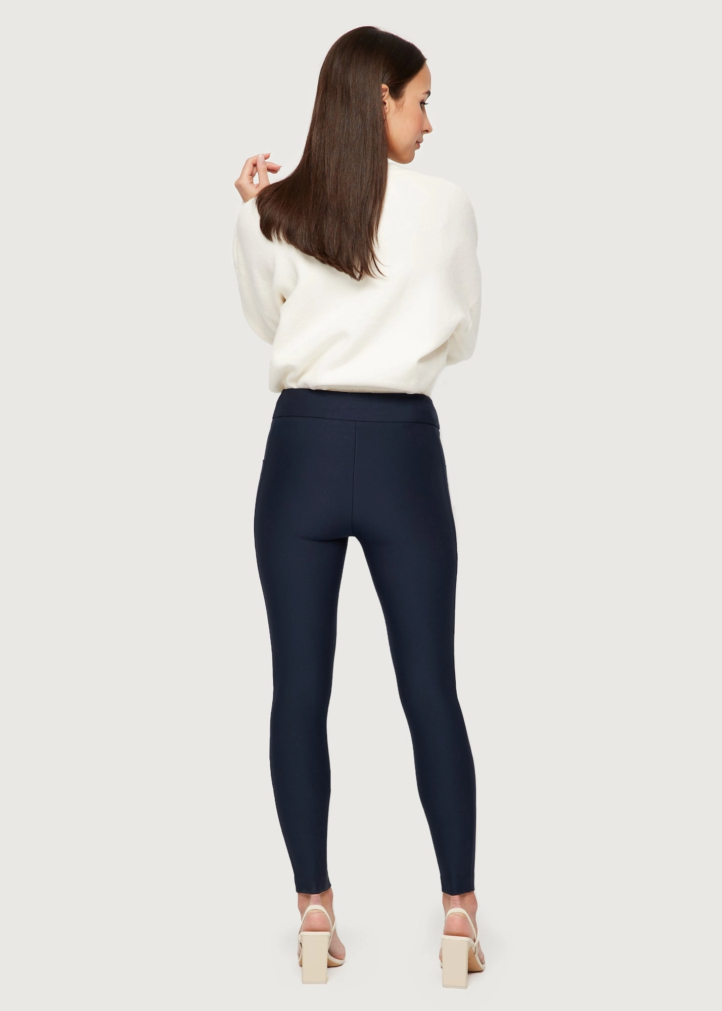 Comfort Flex Breathable Base Jessica Navy Biker Pant With Side Pockets