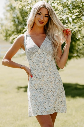 Poppy Parade Sleeveless Floral Mini Dress (Lavender) Dreamy Simplicity