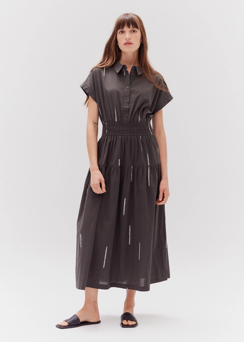 Classic and Chic Vintage Vibe ALEXA COTTON PRINT SHIRT DRESS