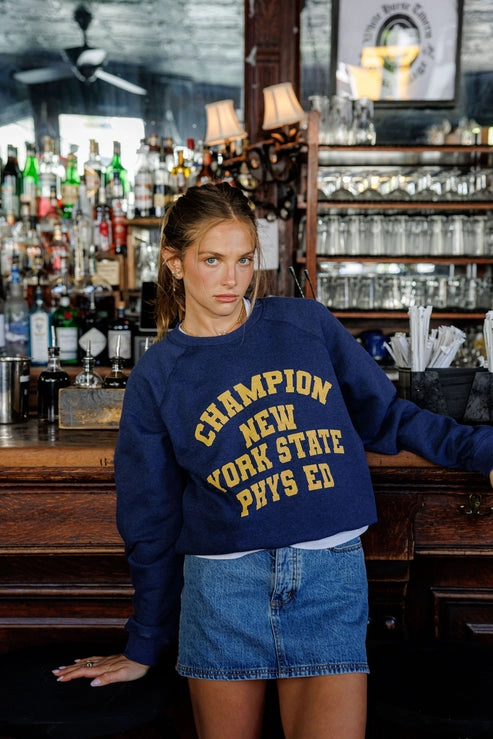 NY PHYS ED RAGLAN CREW Fashion Blouse