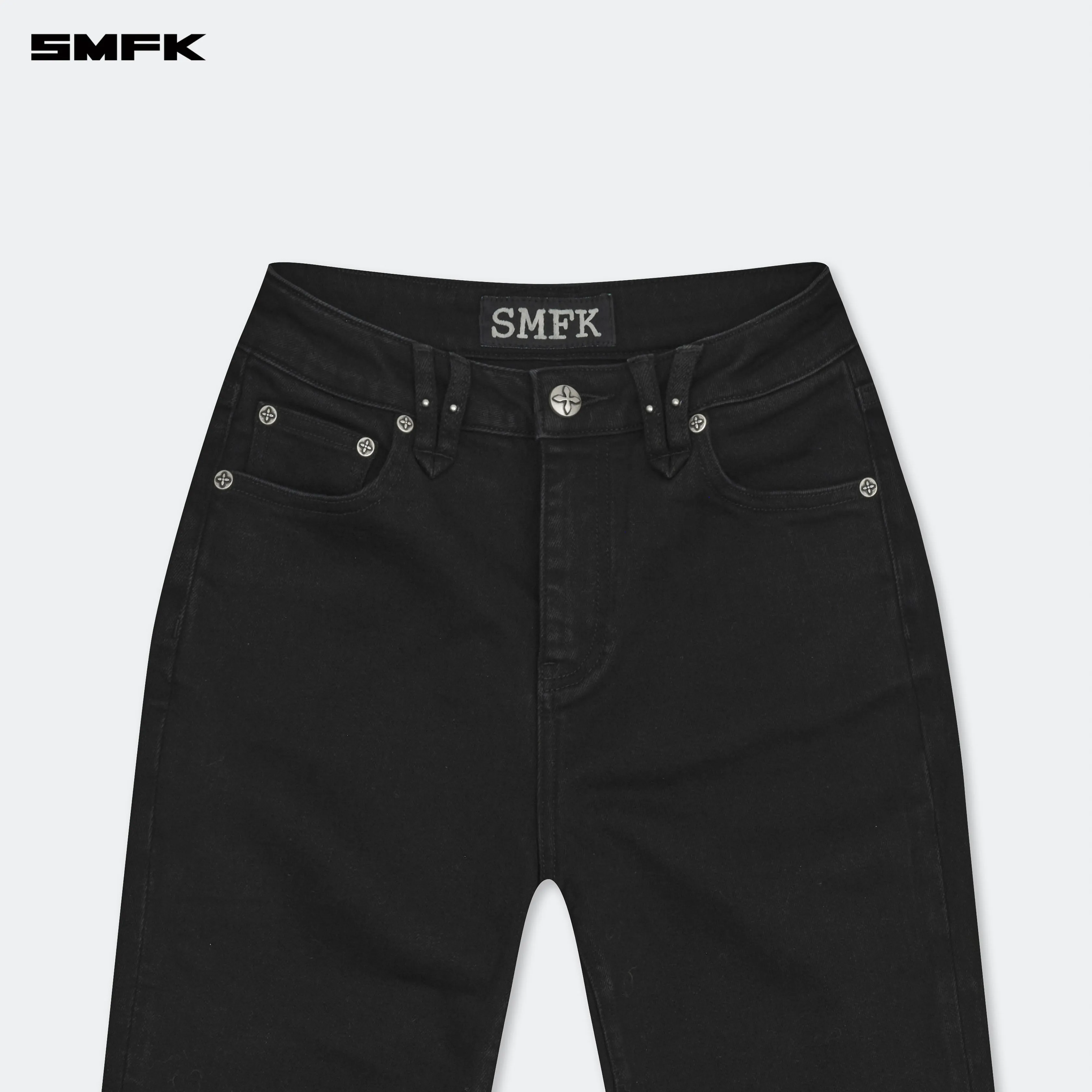 Compass Wild Classic Stretch Flare Jeans In Black