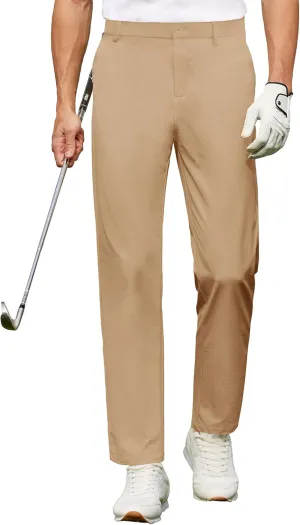 COOFANDY Mens Golf Pants Stretch Work Dress Pants Quick Dry Lightweight Pants Casual Slim Fit Slacks with Pockets