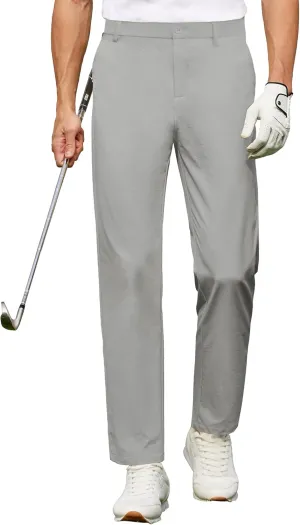 COOFANDY Mens Golf Pants Stretch Work Dress Pants Quick Dry Lightweight Pants Casual Slim Fit Slacks with Pockets