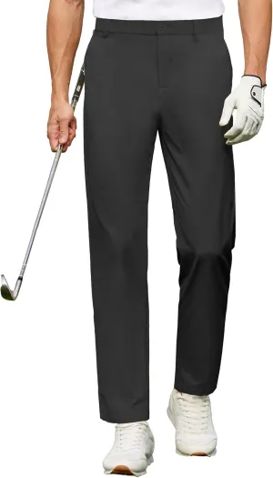 COOFANDY Mens Golf Pants Stretch Work Dress Pants Quick Dry Lightweight Pants Casual Slim Fit Slacks with Pockets