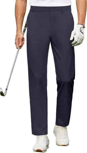 COOFANDY Mens Golf Pants Stretch Work Dress Pants Quick Dry Lightweight Pants Casual Slim Fit Slacks with Pockets
