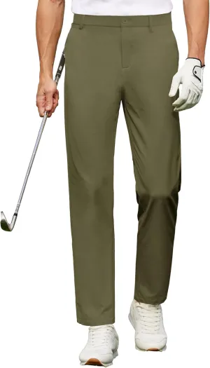 COOFANDY Mens Golf Pants Stretch Work Dress Pants Quick Dry Lightweight Pants Casual Slim Fit Slacks with Pockets