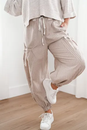 Cottage Delight Pinstriped Balloon Pant