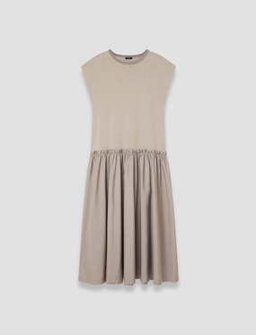 Cotton Poplin Jersey Dress Grab Now Clean Structure