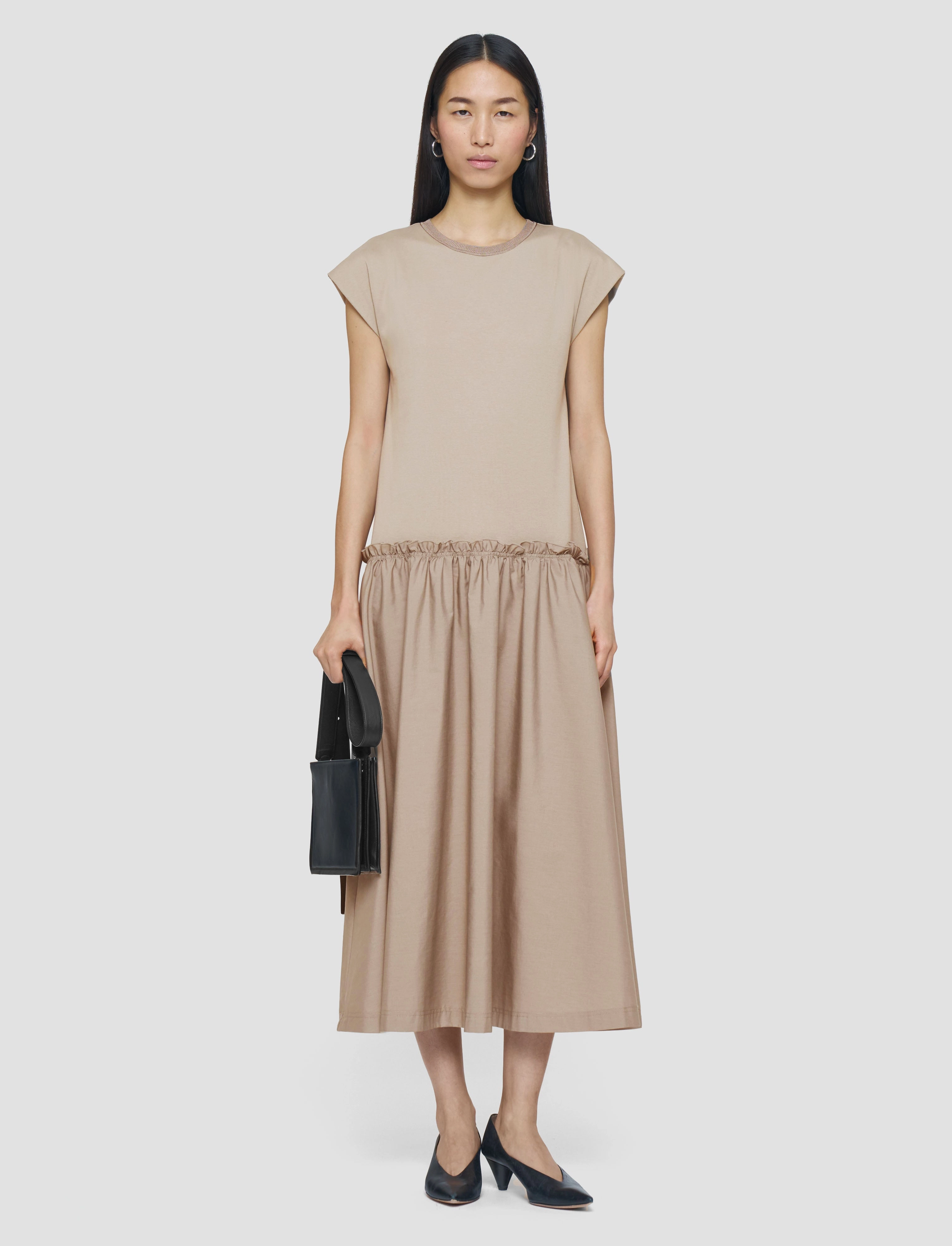 Trendy Vibes Cotton Poplin Jersey Dress