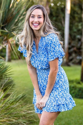 Breathable Style Relaxed Finish Courtney Dress / Blue Poppy