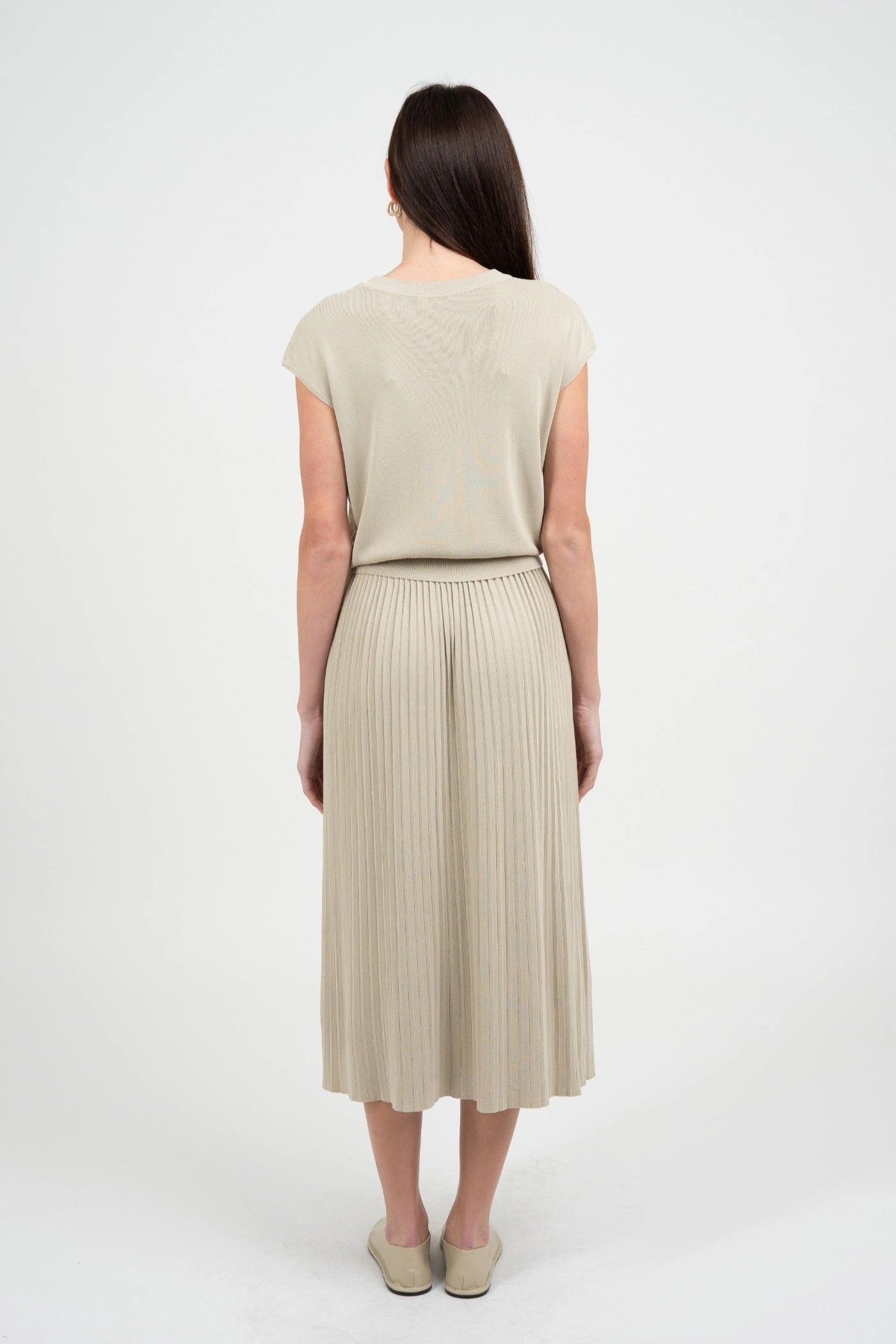 TAYLOR PLEATED MIDI SKIRT Couture Inspired hypoallergenic material