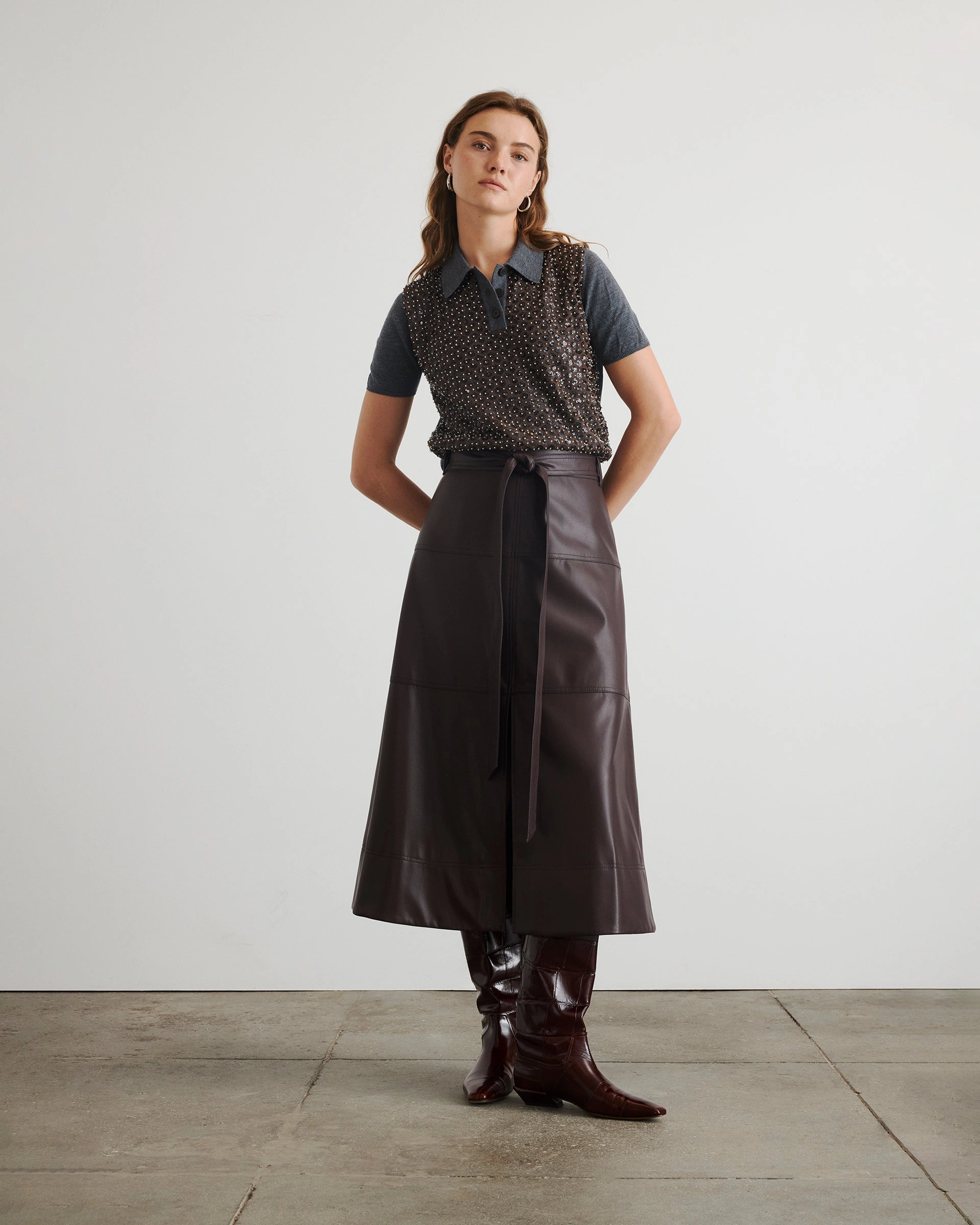 Hudley Skirt Mesh Lined Adjustable drawstring