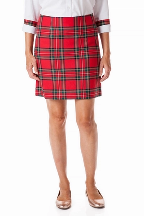 Sophisticated Mood Ali Skirt Stretch Twill Royal Stewart Tartan Plaid