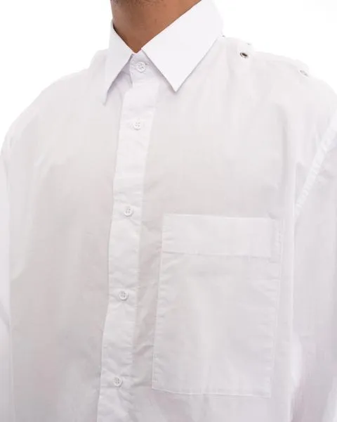Craig Green Spring 2017 Backless White Dress Shirt with Laces