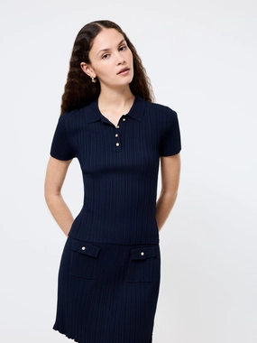 CRINKLE KNIT SLIM POLO Non Chafing Edges