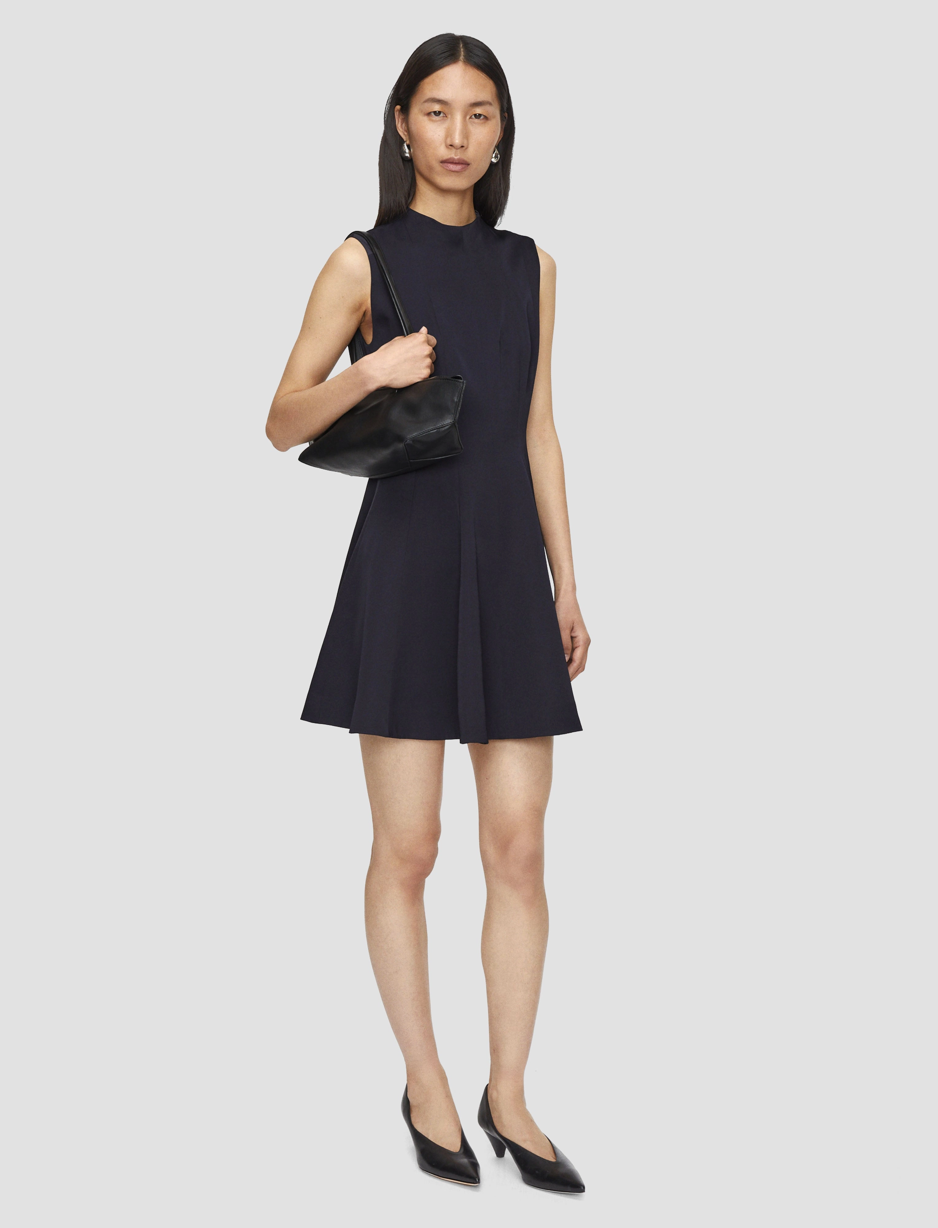 Easy Movement Contemporary Layer Edita Viscose Crepe Mini Dress