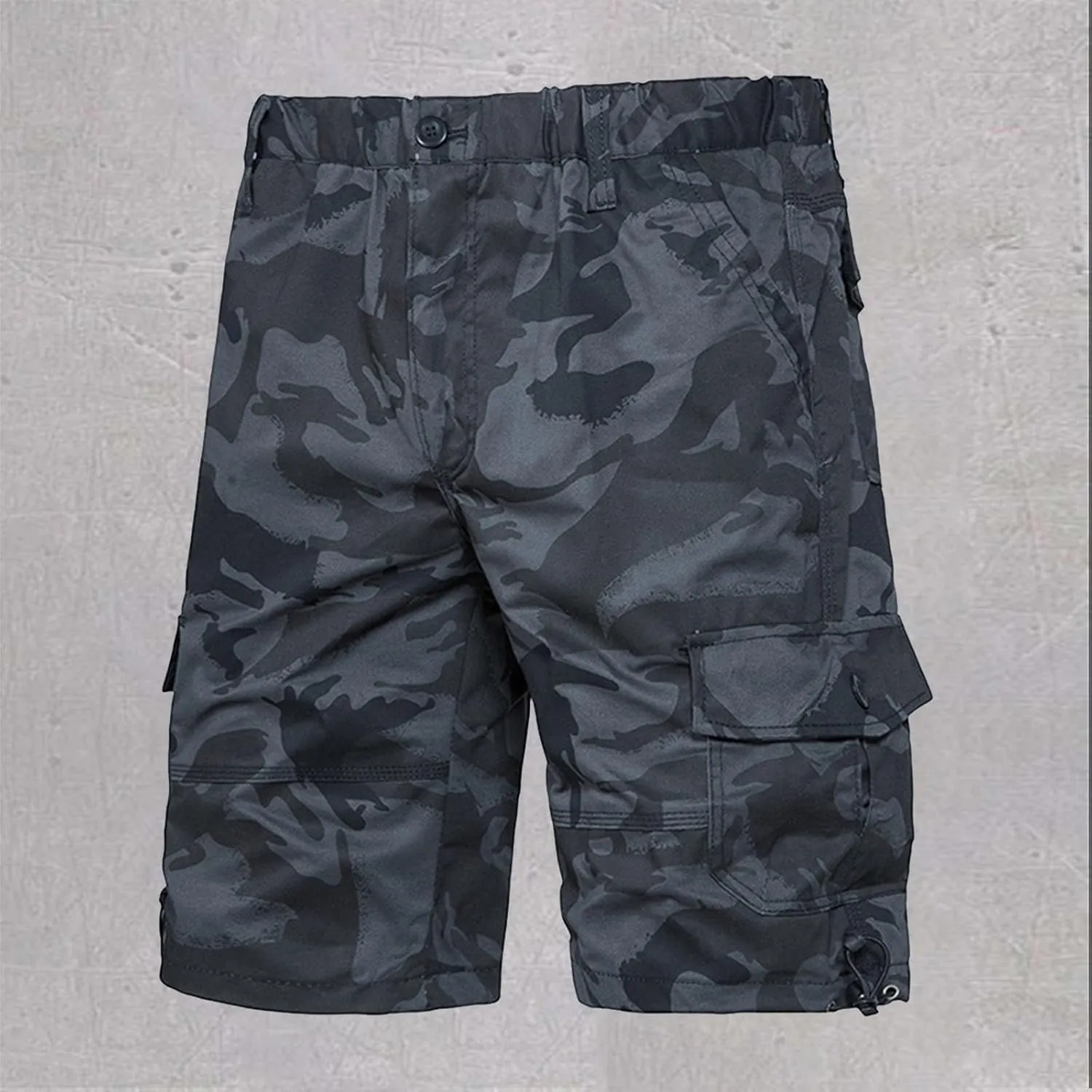 CRNTCEM Mens Outdoor Fishing Hiking Shorts Lightweight Outdoor Golf Work Shorts Expandable Waist Tactical Cargo Short Pants