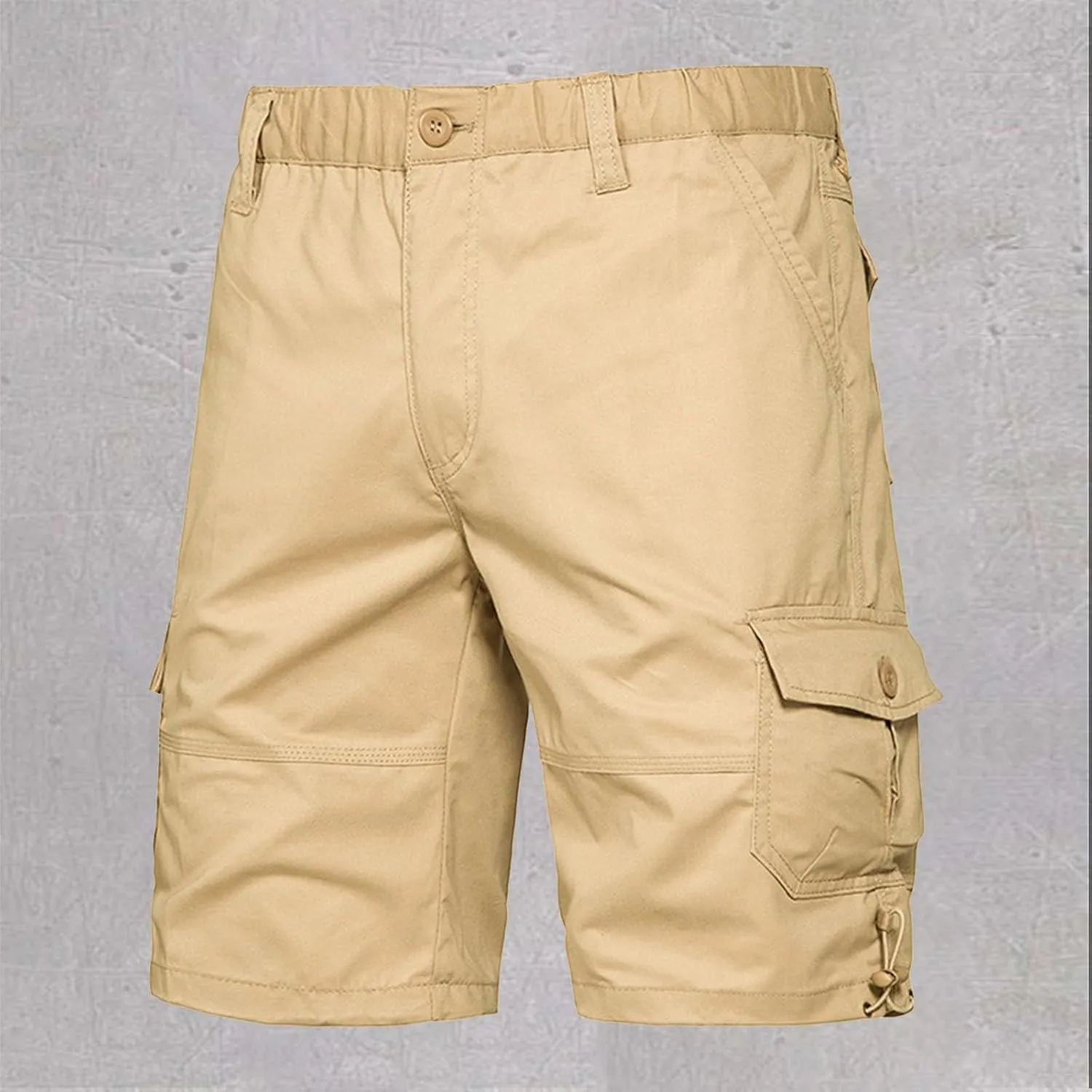 CRNTCEM Mens Outdoor Fishing Hiking Shorts Lightweight Outdoor Golf Work Shorts Expandable Waist Tactical Cargo Short Pants