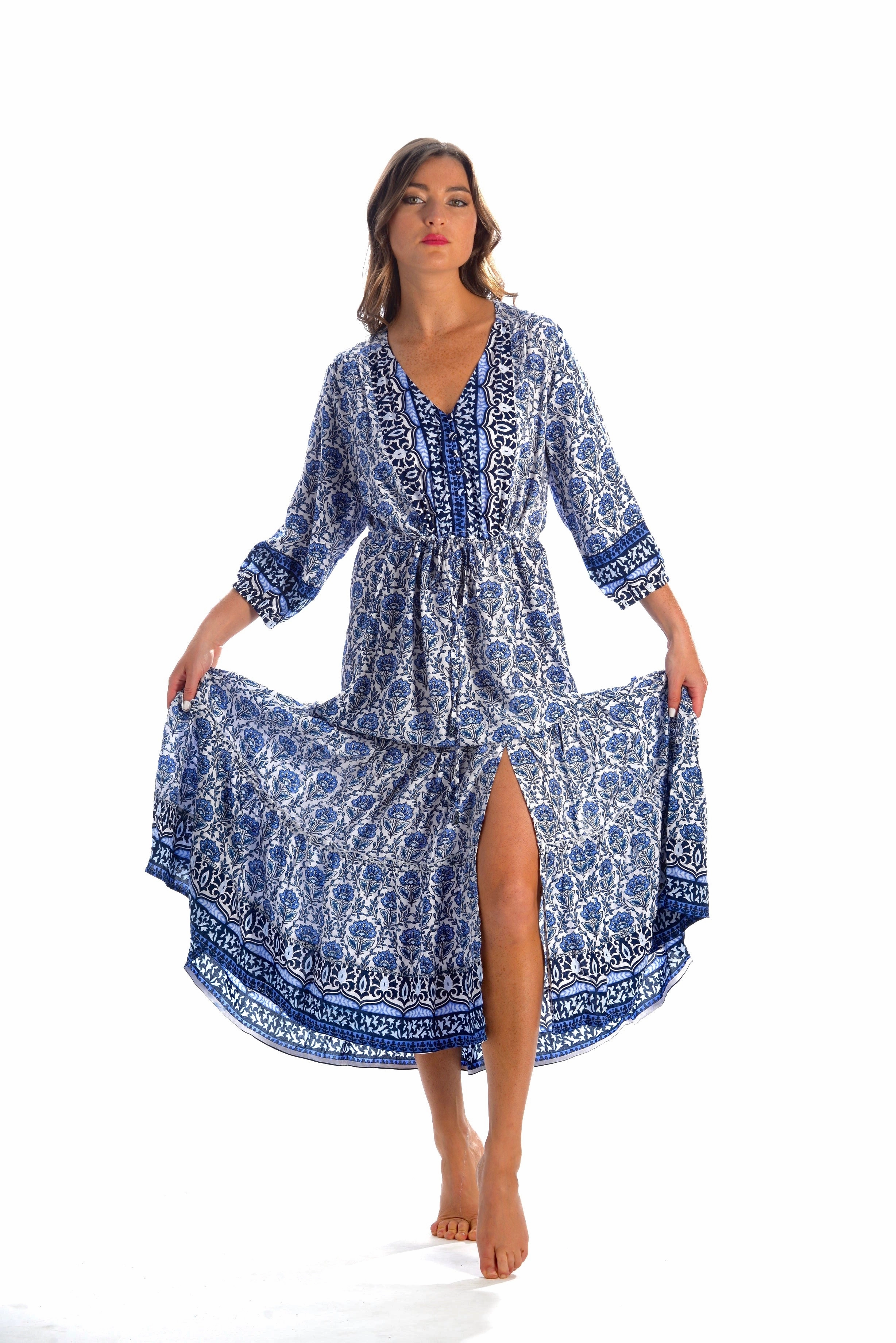 Dreamy Motion Carrie Dress / Navy Floral