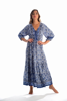 Carrie Dress / Navy Floral Linen Love Fashion Forward