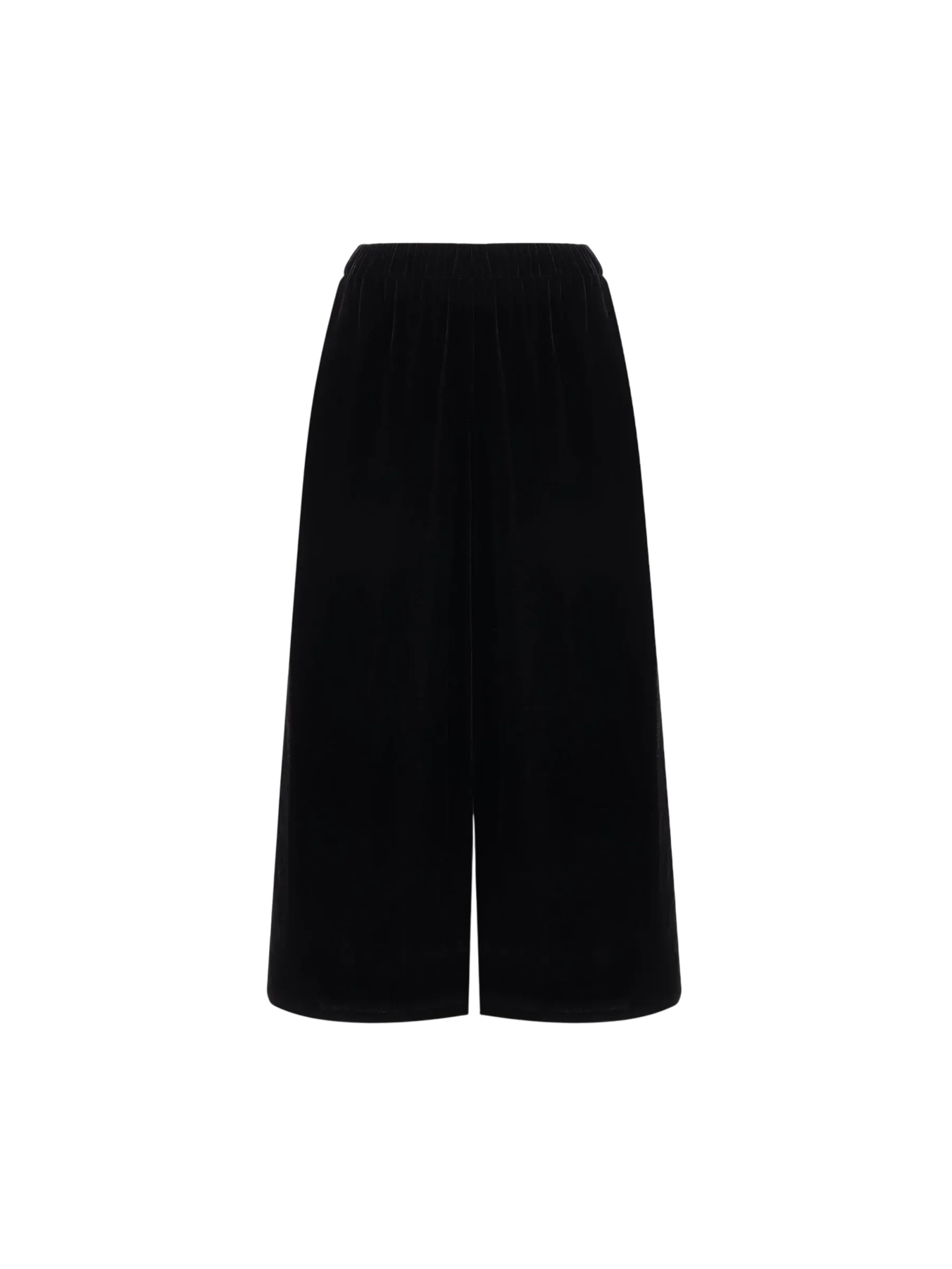 Cropped Trousers Velvet Fabric