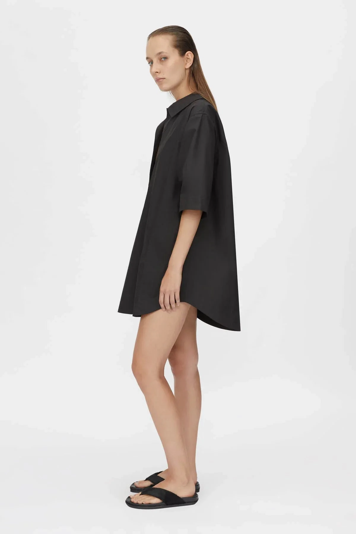 Cumulus Shirt Dress Black Nordic Calm
