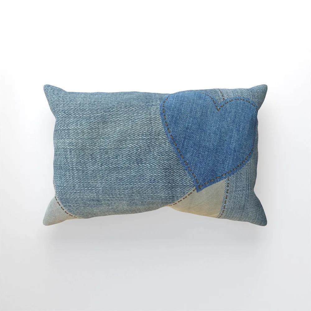 Cushion - Denim Heart