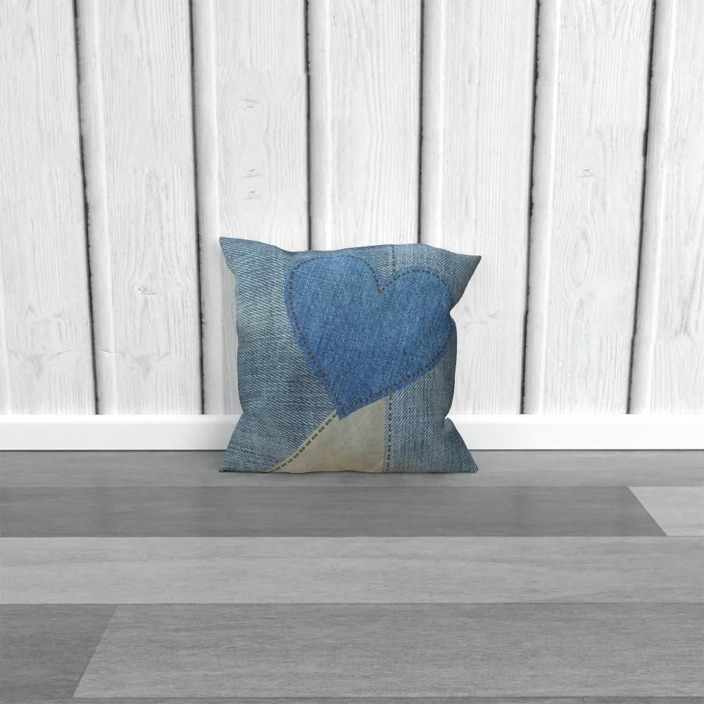 Cushion - Denim Heart