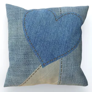 Cushion - Denim Heart