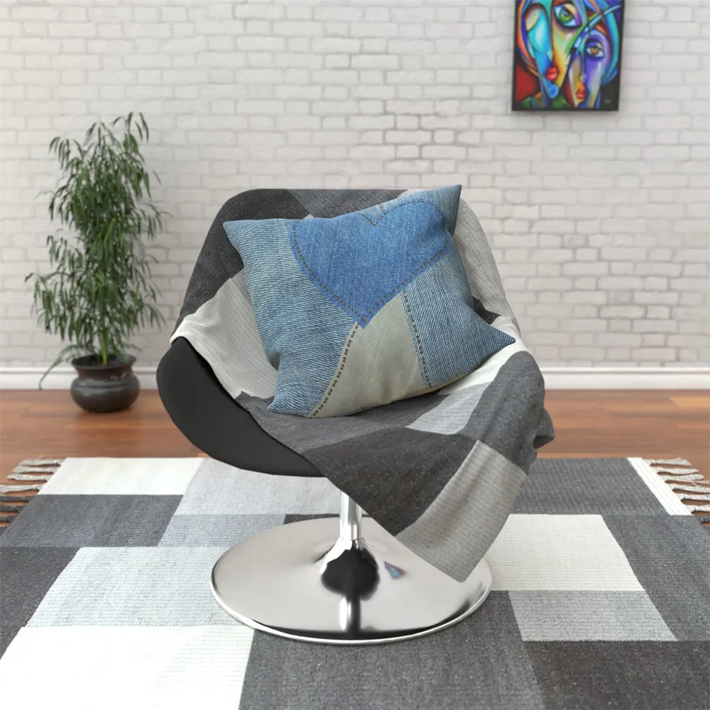 Cushion - Denim Heart