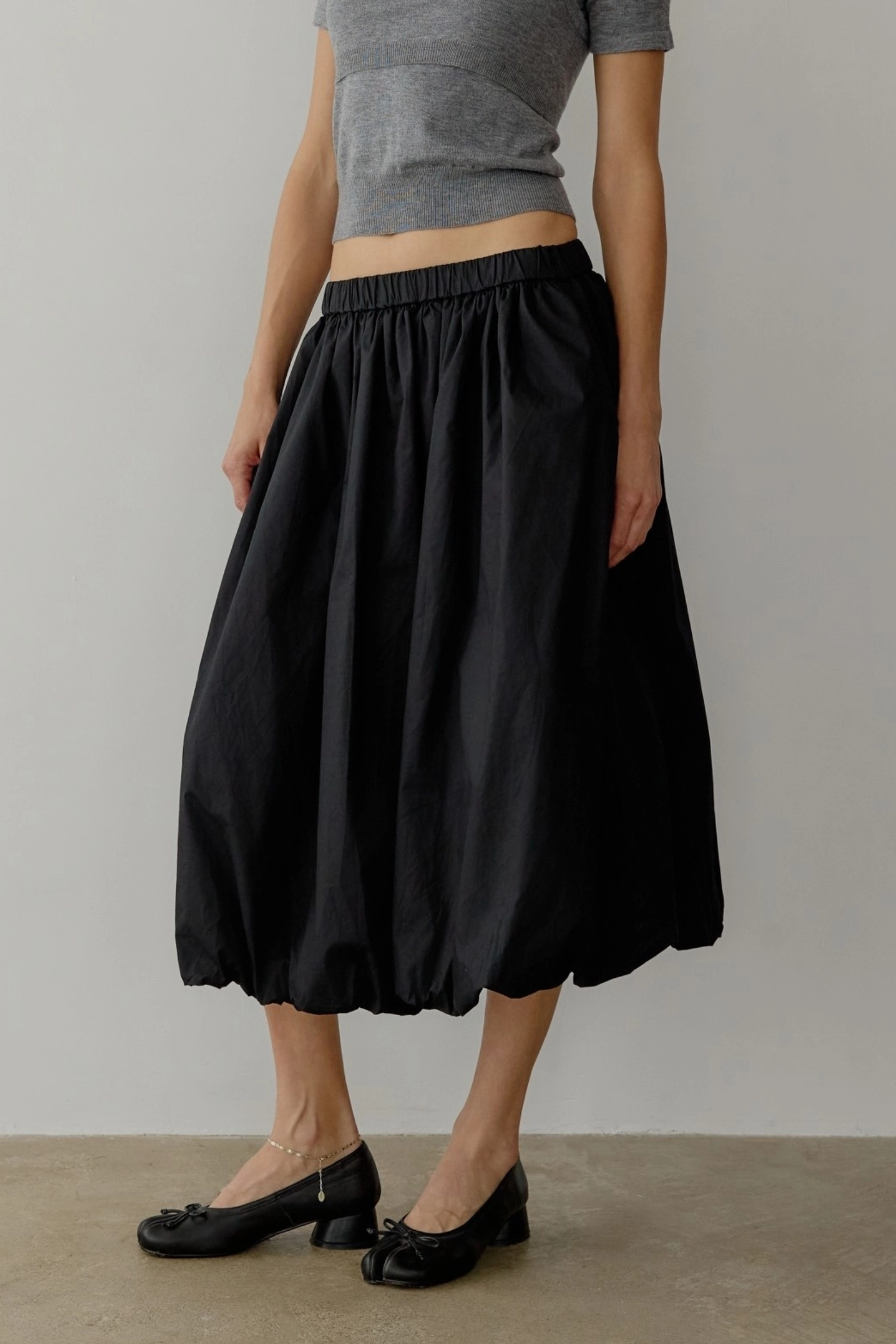 Creative Layering Opaque finish BELLA MIDI SKIRT