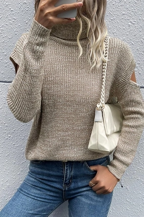 CUT OFF DETAILED TURTLE NECK SWATER HighDensityFoam Thermal Insulation