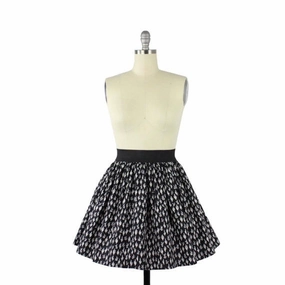 Cute Cacti A-line Pleated Skirt In Black Fresh Energy