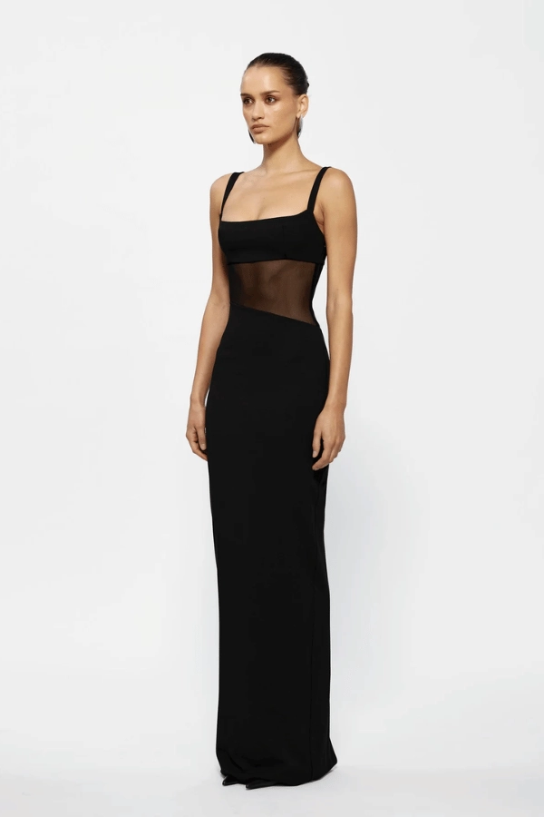 Cyia Gown Black Clasp-Closure