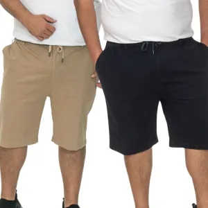 D555 Mens Redhill Big & Tall Elasticated Chino Shorts