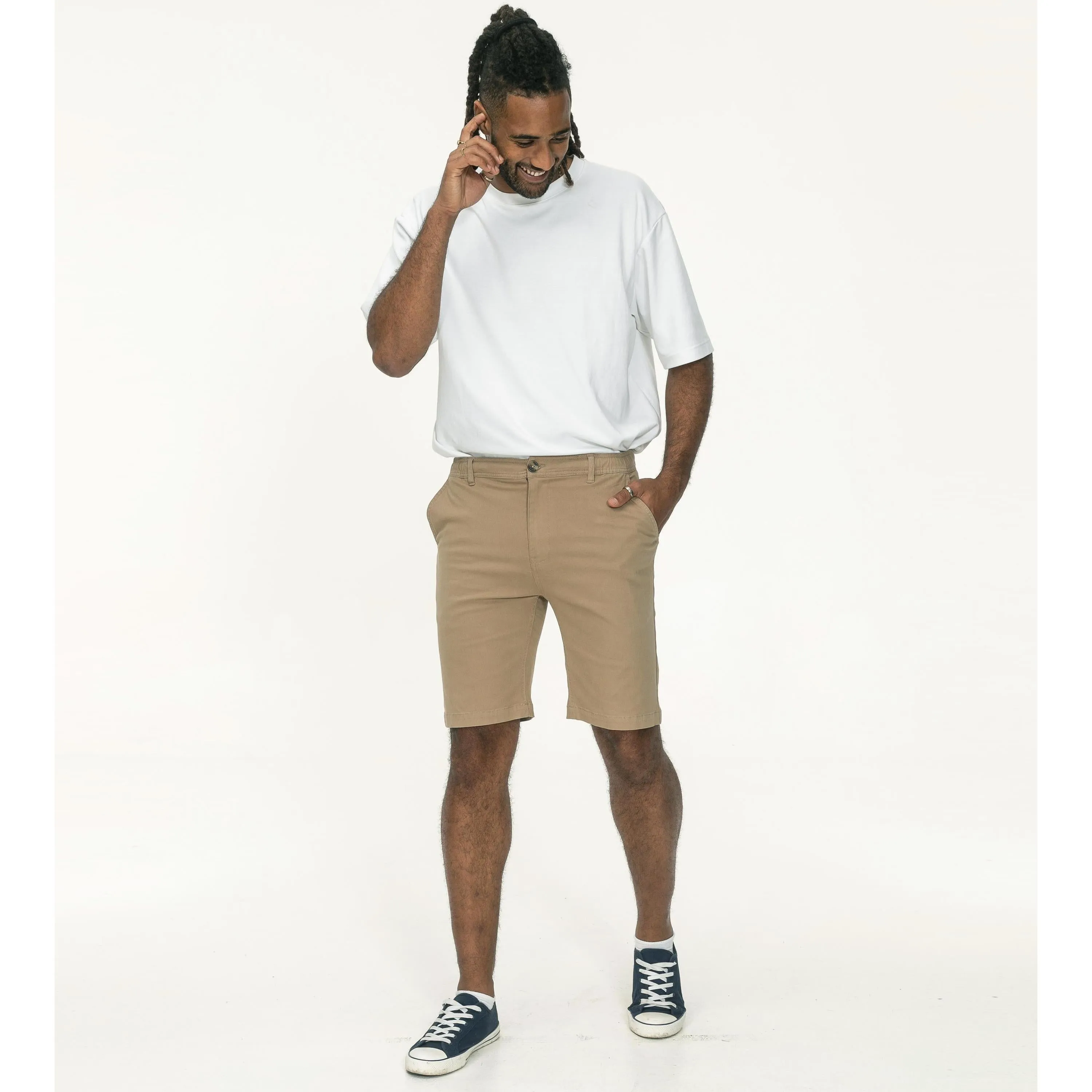 D555 Mens Redhill Big & Tall Elasticated Chino Shorts