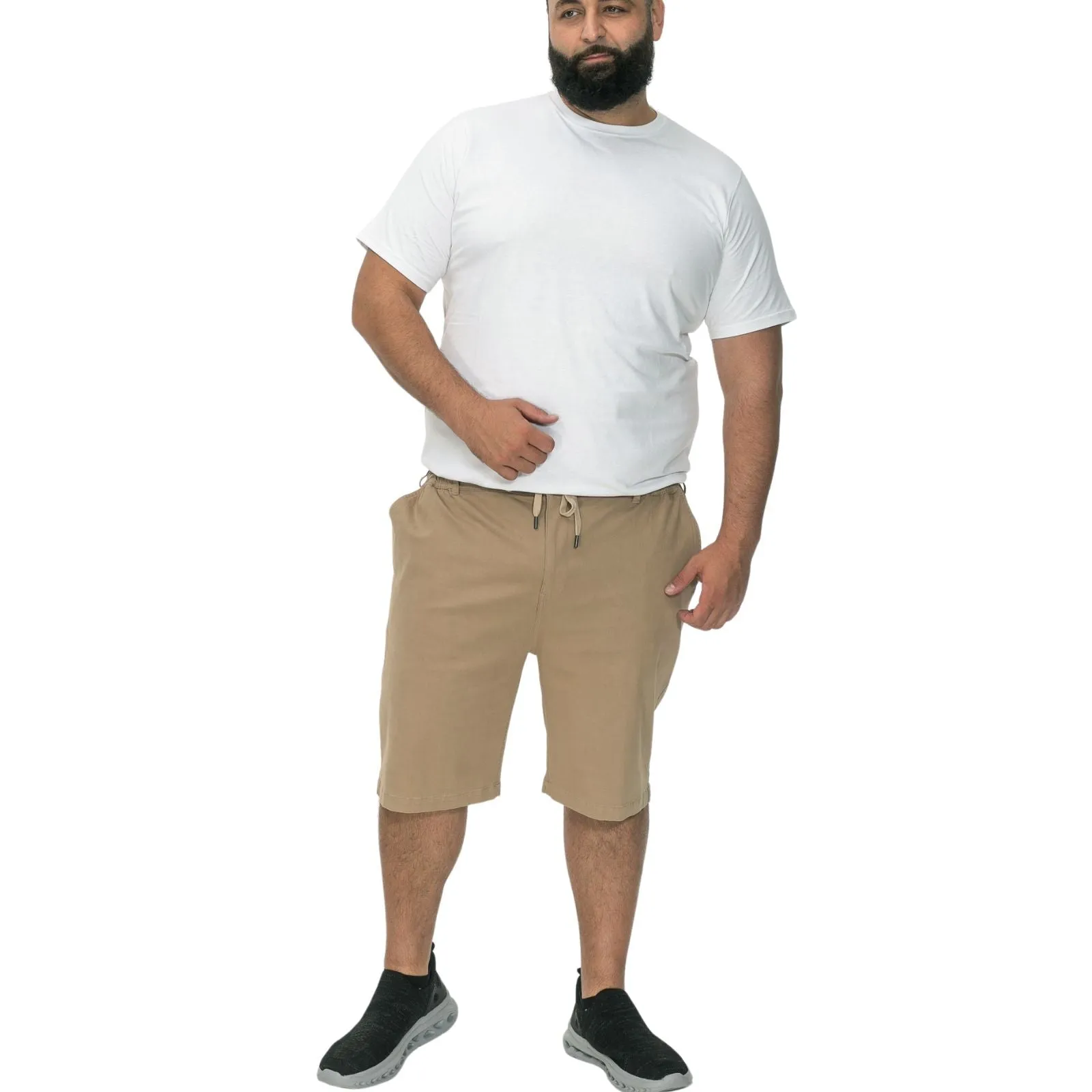D555 Mens Redhill Big & Tall Elasticated Chino Shorts