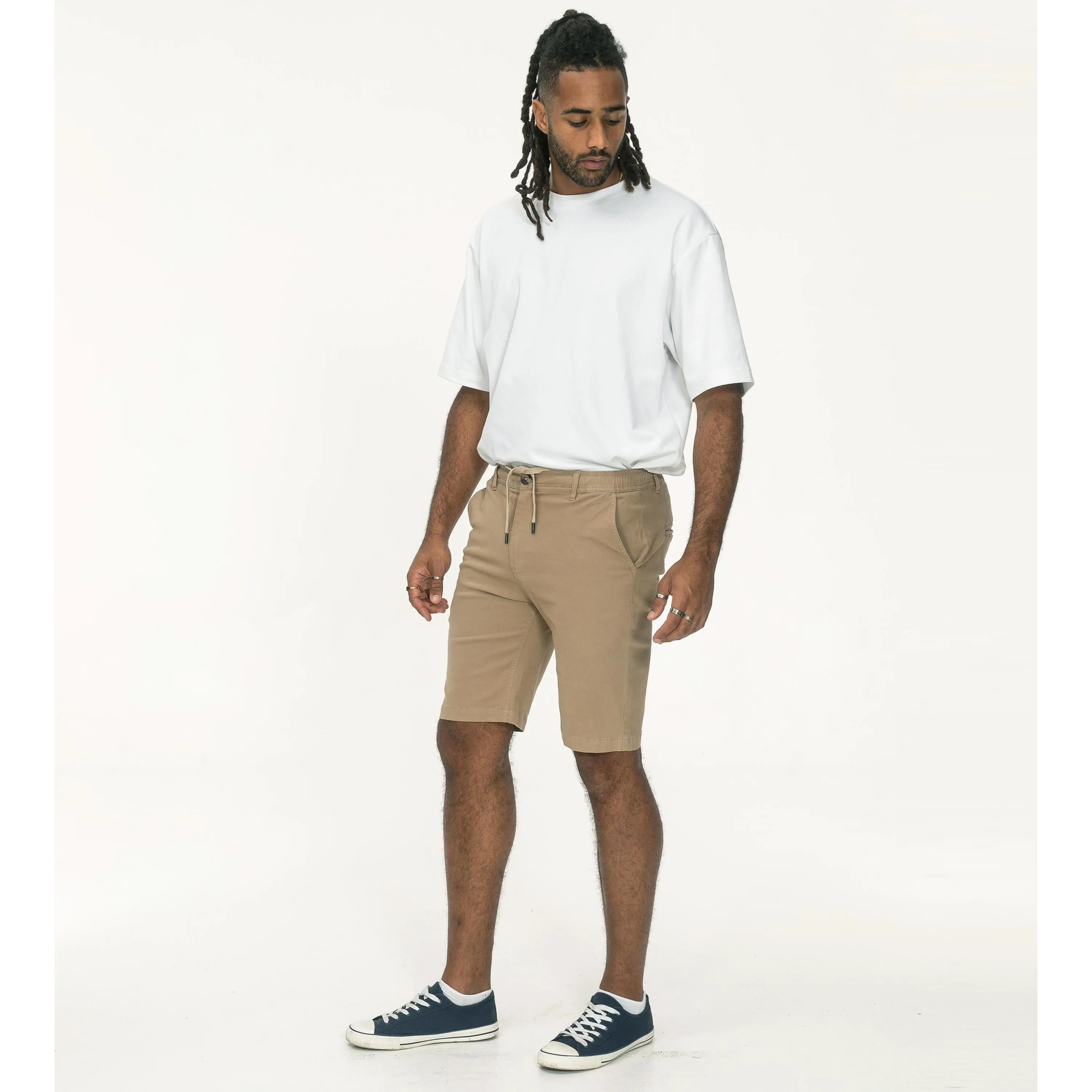 D555 Mens Redhill Big & Tall Elasticated Chino Shorts