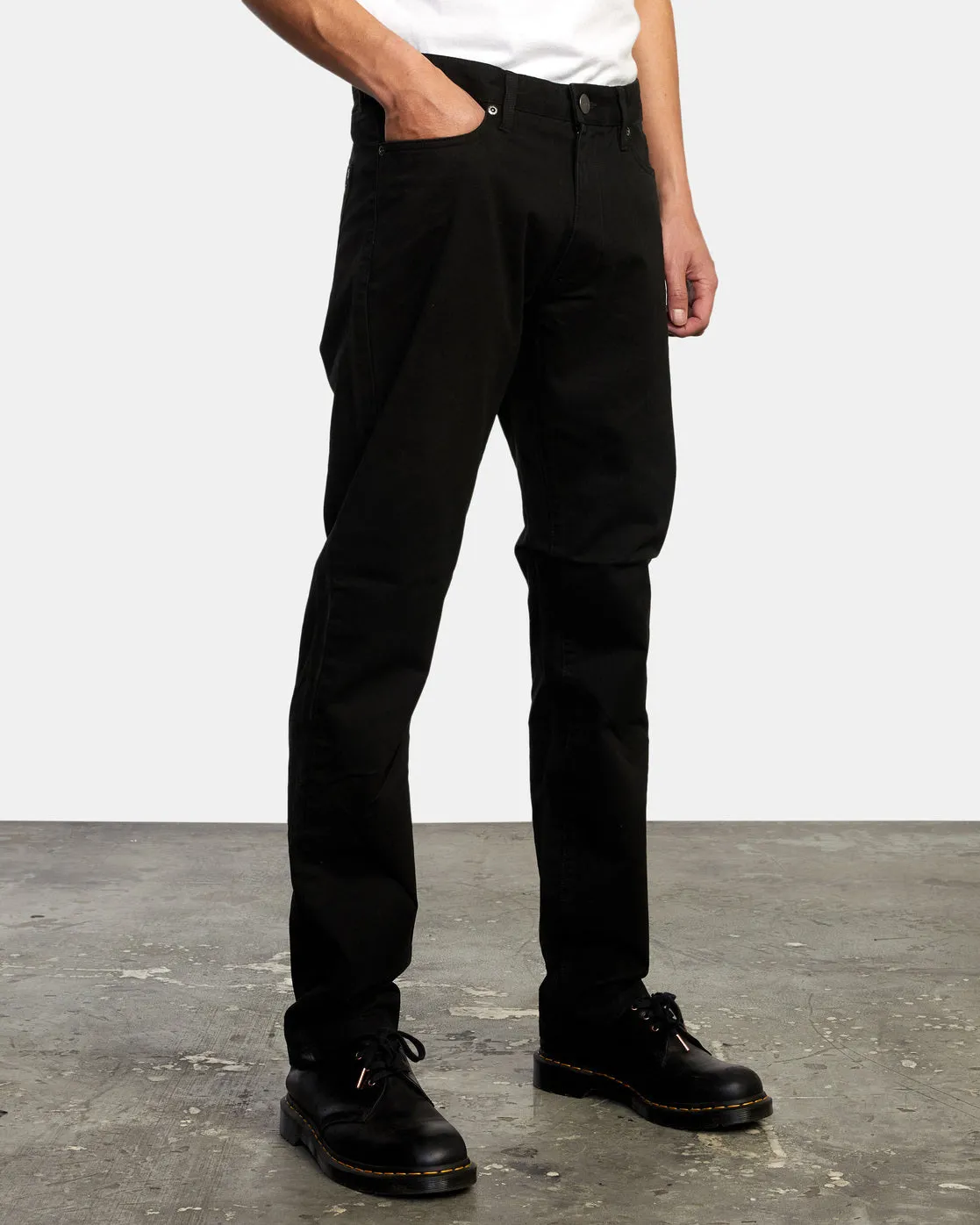Daggers Slim Fit Twill Pants - Black