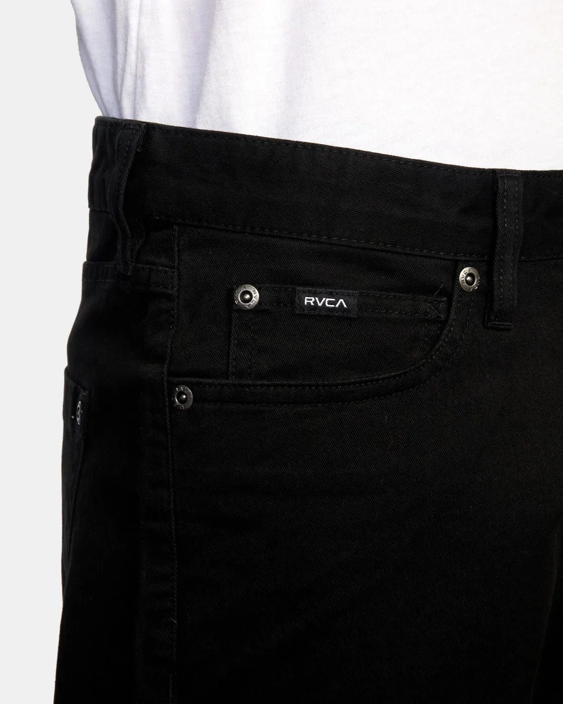 Daggers Slim Fit Twill Pants - Black