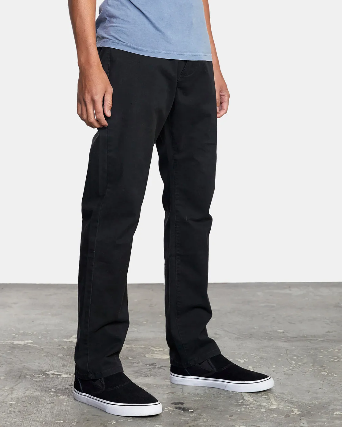 Daggers Slim Fit Twill Pants - Black