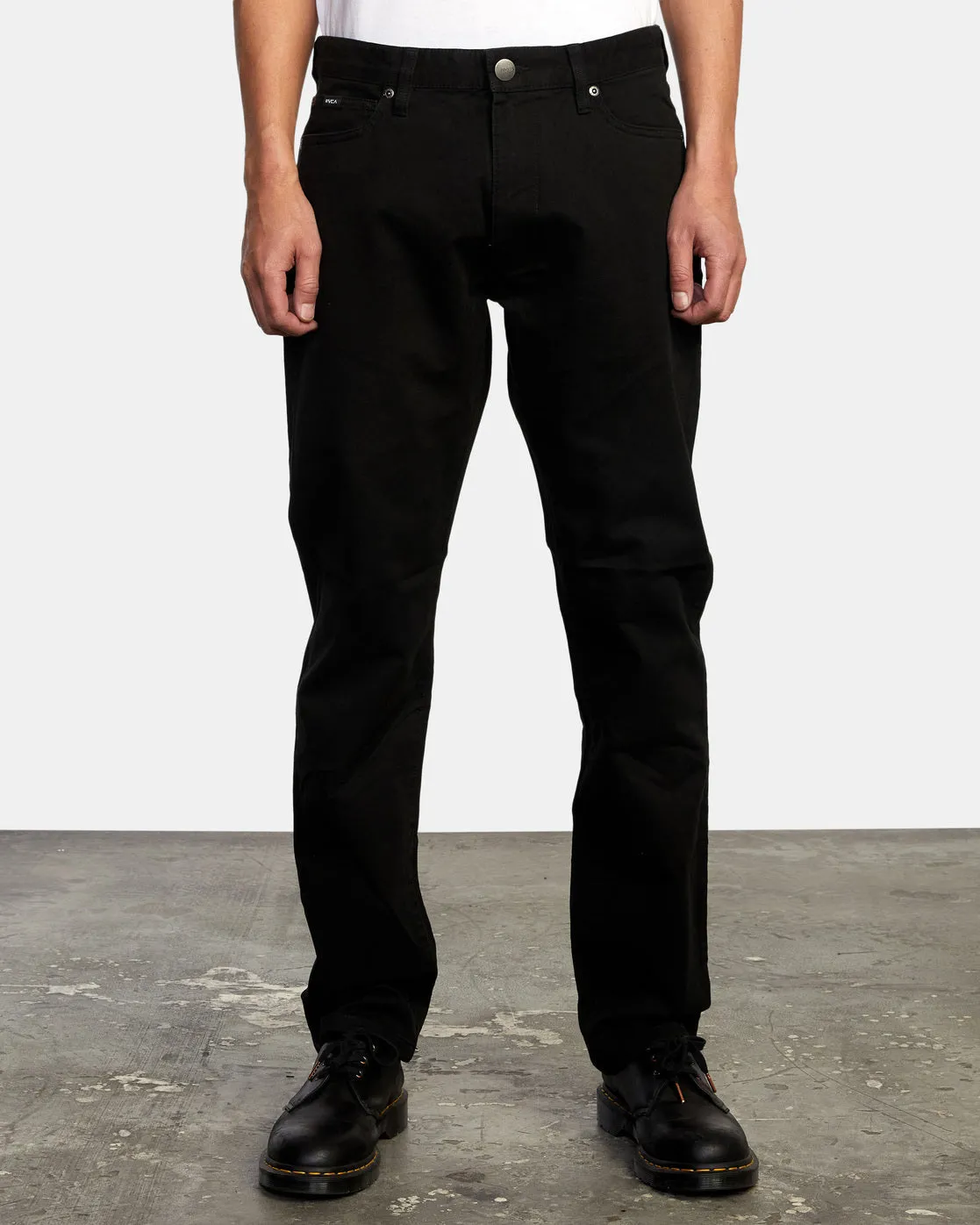 Daggers Slim Fit Twill Pants - Black
