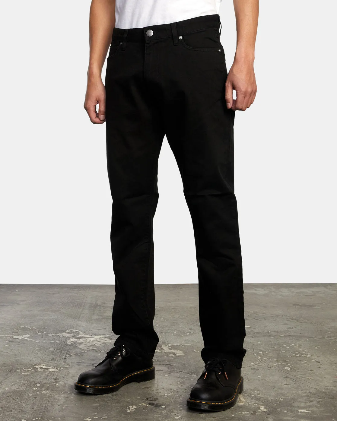 Daggers Slim Fit Twill Pants - Black