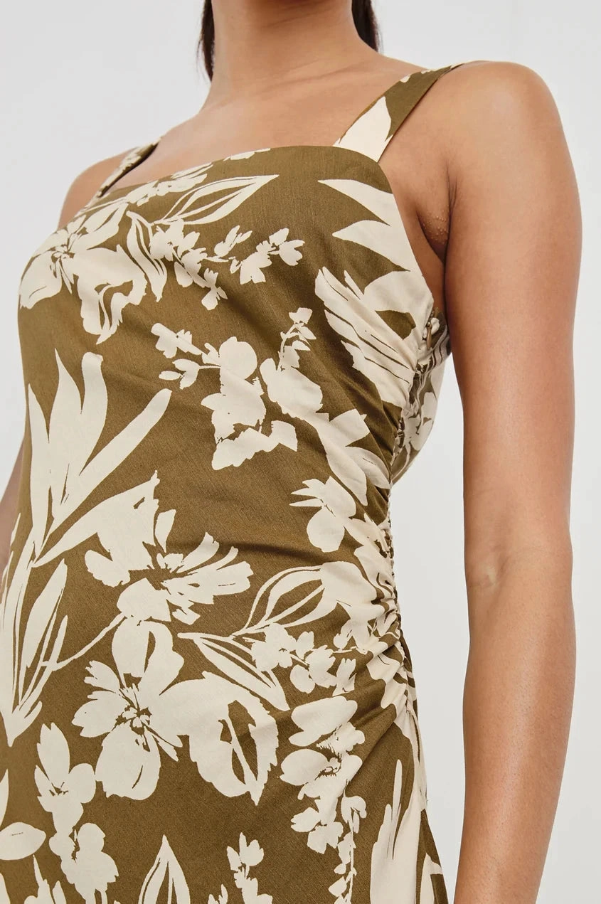 Soft Neutral Damaris Dress Olive Tropic