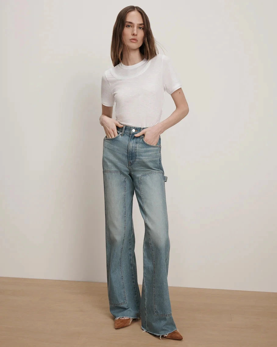 DoubleLayered Damian Double-Collar T-Shirt White