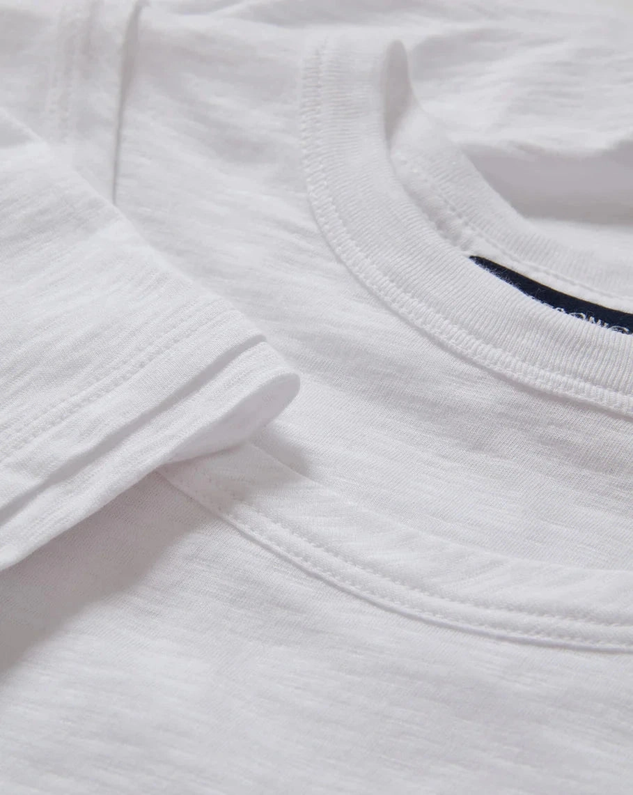 EcoFriendlyMaterial TumbleDryFriendlyMaterial Damian Double-Collar T-Shirt White