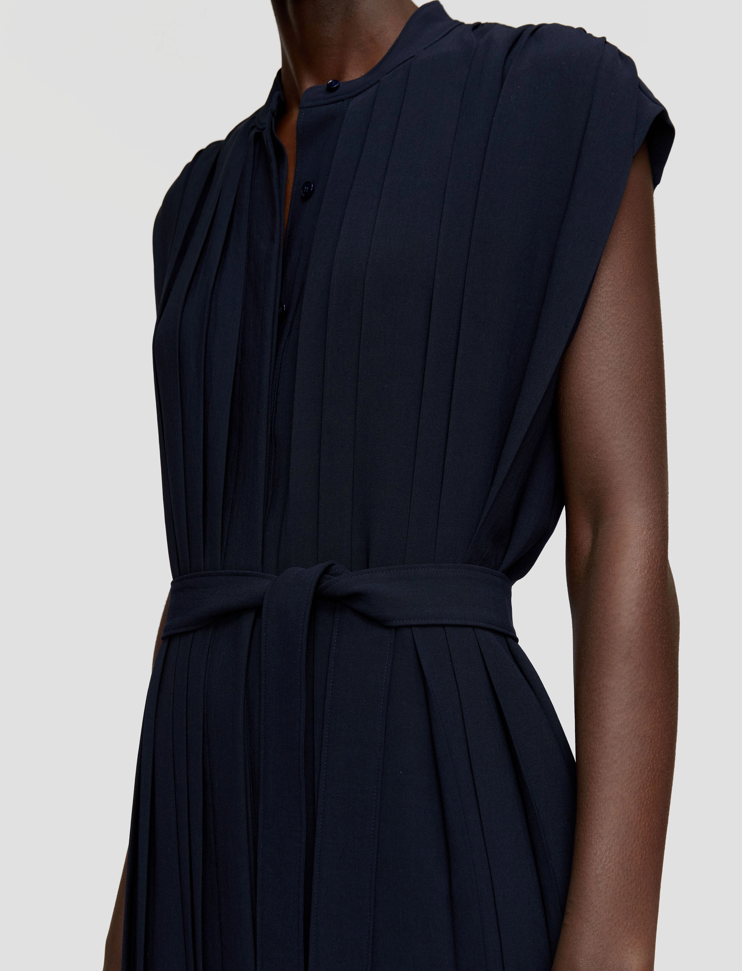 Davidge Airy Pliss?? Dress Drawstring-Waist Comfortable travel dress