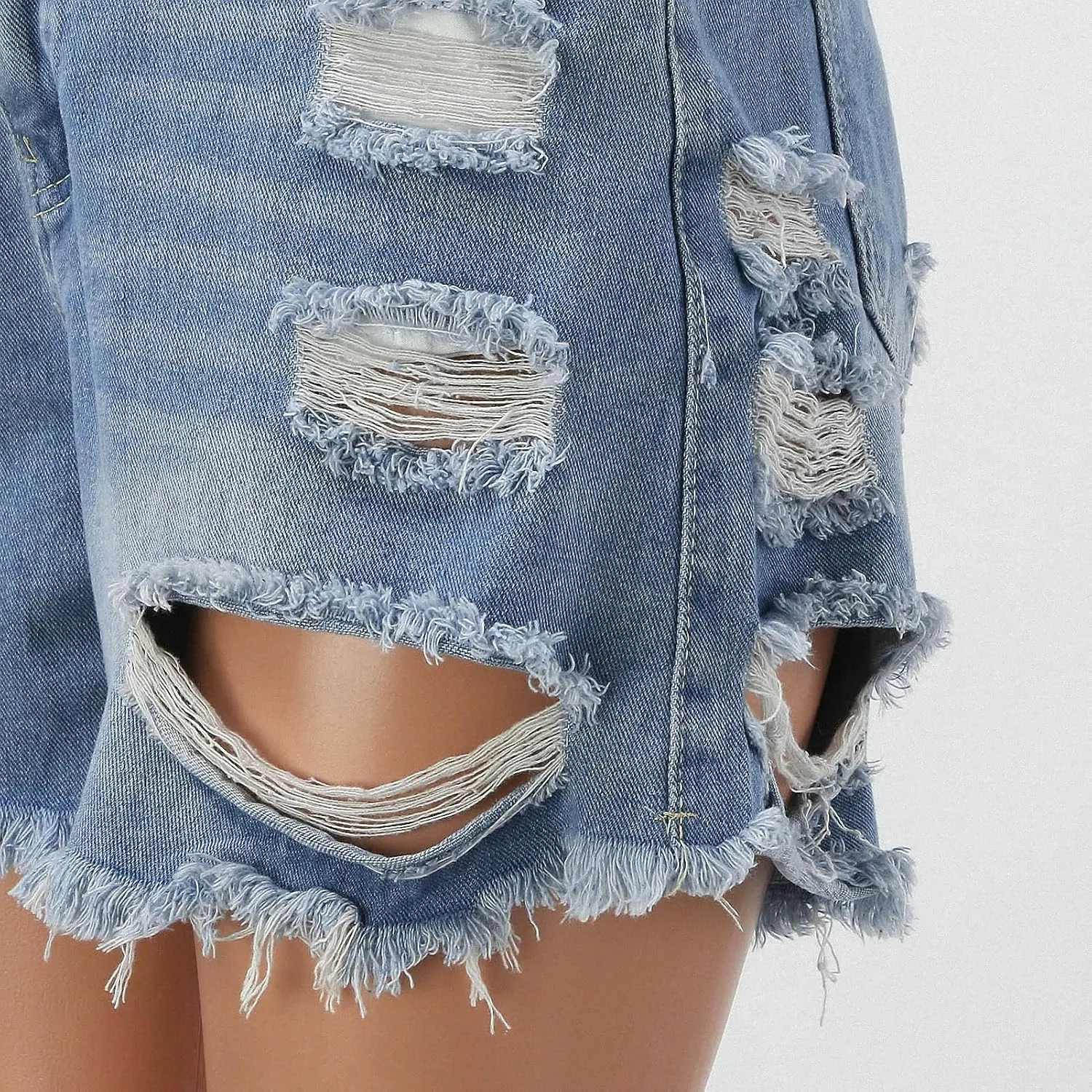 Dawery Denim Shorts for Women Summer Ripped High Waisted Denim Shorts Jean Shorts Ladies Casual Home Streetwear