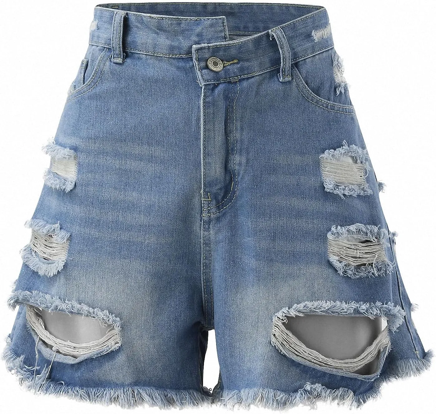 Dawery Denim Shorts for Women Summer Ripped High Waisted Denim Shorts Jean Shorts Ladies Casual Home Streetwear